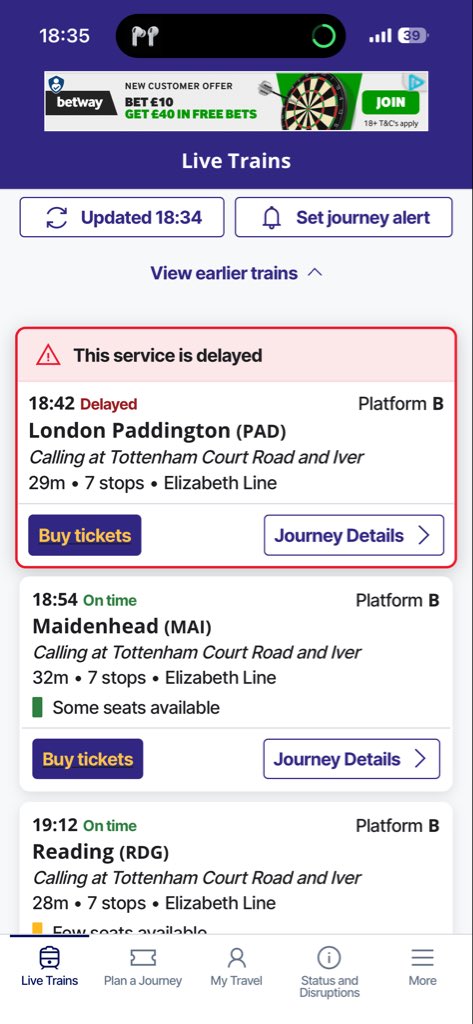 Fizzlefaz's tweet photo. @tfl. If you know the Reading train is delayed to Iver. Allow the fast train to stop. So frustrating 🤬🤬🤬🤬🤬 https://t.co/ocrf1H4yPj