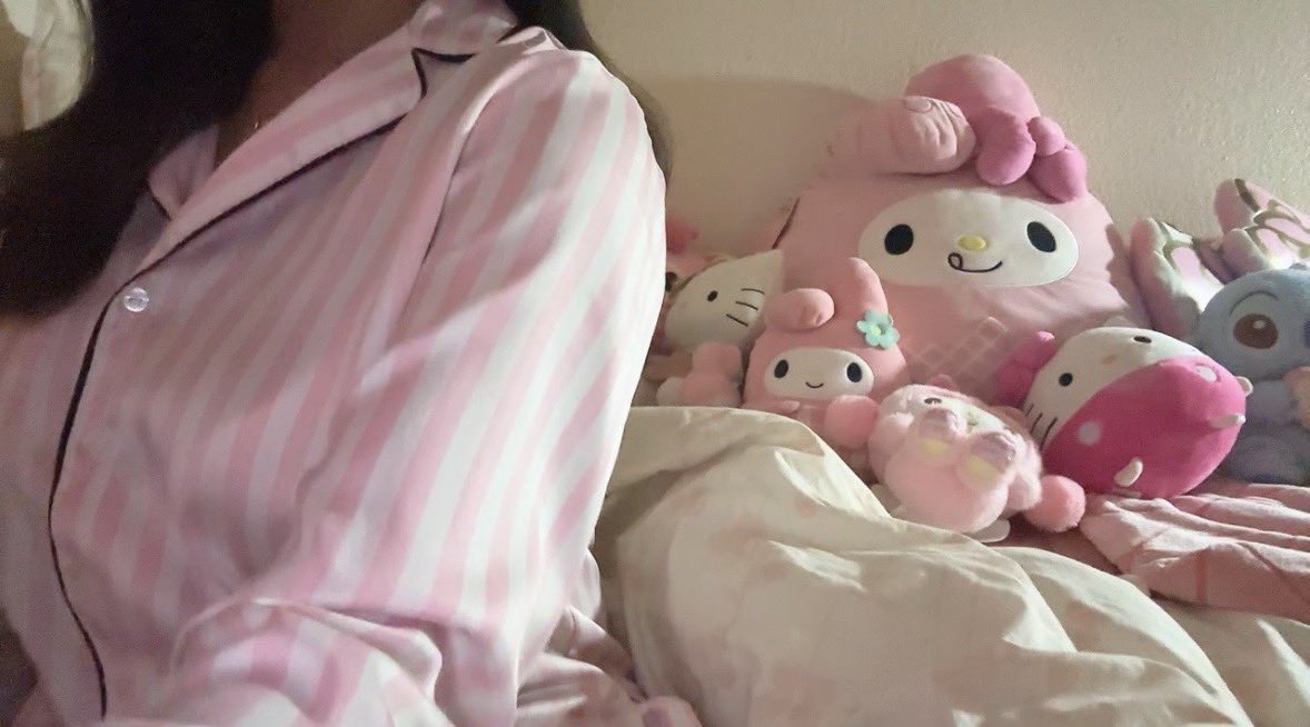 a princess and her babies (her plushies)