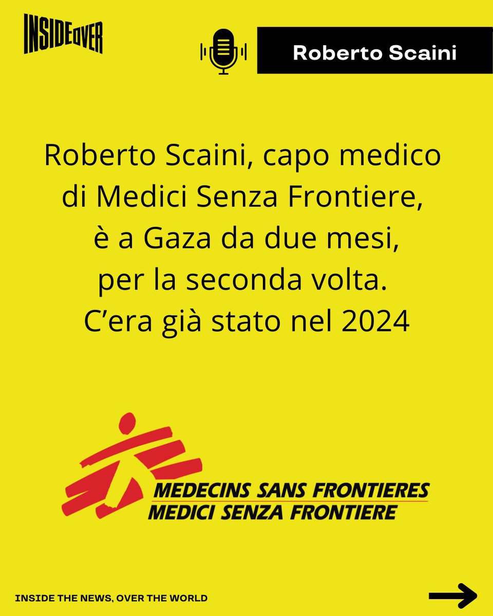 insideoverita's tweet image. Tra le macerie restano le ferite visibili e quelle emotive. 

Da Gaza Roberto Scaini, capo medico di Medici Senza Frontiere, racconta una Striscia in cui si continua a morire.

Roberto è a Gaza da due mesi, per la seconda volta. C’era già stato nel 2024: i suoi occhi avevano…