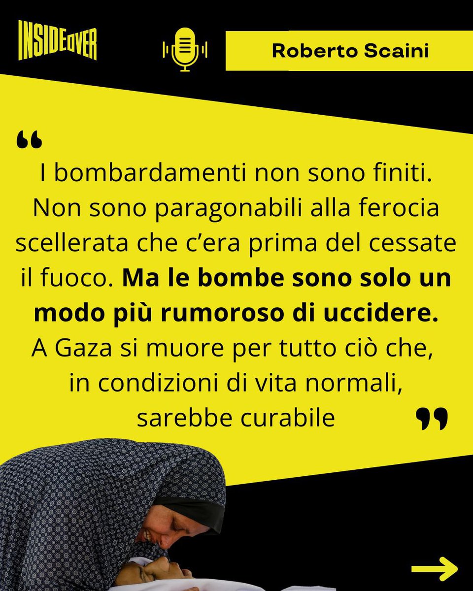 insideoverita's tweet image. Tra le macerie restano le ferite visibili e quelle emotive. 

Da Gaza Roberto Scaini, capo medico di Medici Senza Frontiere, racconta una Striscia in cui si continua a morire.

Roberto è a Gaza da due mesi, per la seconda volta. C’era già stato nel 2024: i suoi occhi avevano…