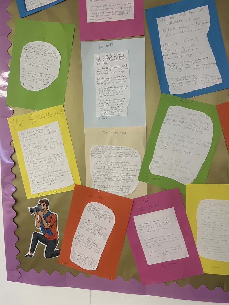 S2 have been studying ‘The Boxer’ by Emma Payne, specifically looking at how she uses similes, metaphors and word choice. They’ve created their own poems on different jobs, filled with poetic techniques. Brilliant work, S2! 👏🏼