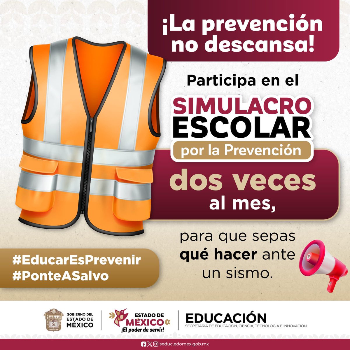 🛑🏫 La prevención también se practica
Los simulacros escolares son clave para fortalecer la cultura de la prevención y saber cómo actuar ante una emergencia. Prepararnos hoy puede marcar la diferencia mañana. Participar es cuidarnos entre todas y todos. 🚨🤝