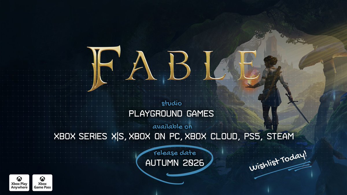 Xbox's tweet image. Three words: Open. World. Fable. | #DeveloperDirect