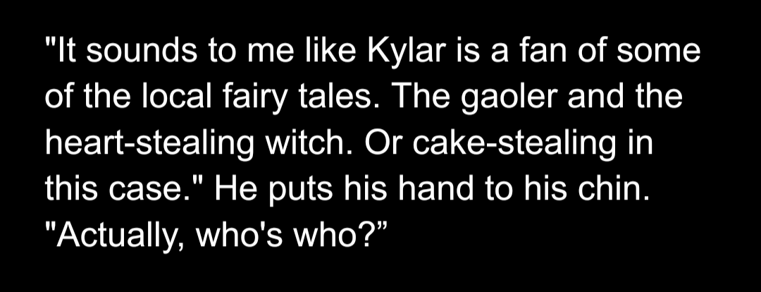 laphoswave's tweet image. Gwylan talking abt Kylar when you show him the garment you get from his dismissal event