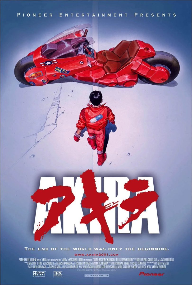 00joepocket's tweet image. Choose your top 25 favorite comic book adaptations (live action or animated). One per day for 25 days, in no particular order.
No explanations, no reviews. 

CTOP @MonarchDafey 

Day 12 : Akira
