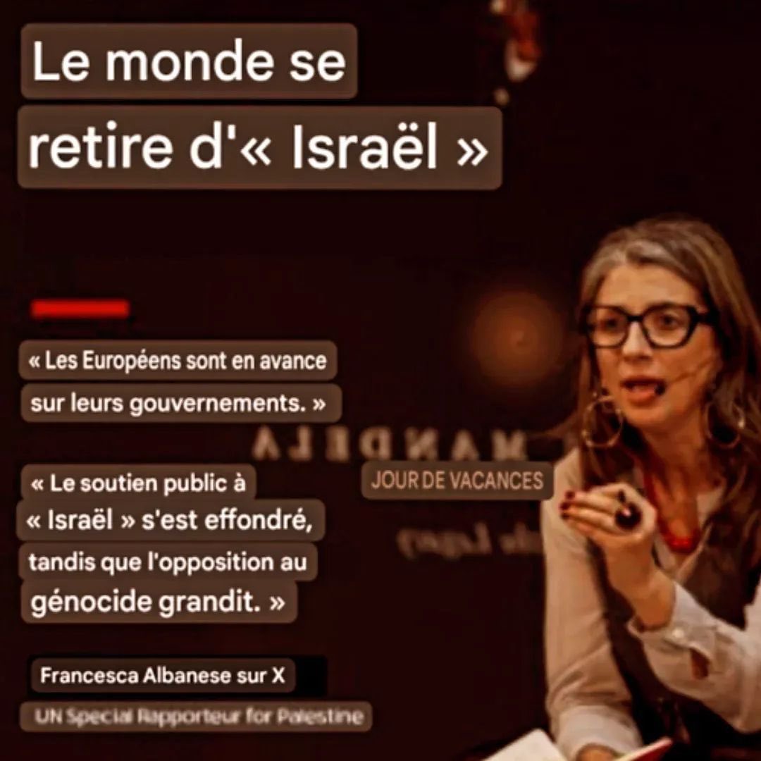 TFilastin's tweet image. Acacia Condes «Le SIONISME s'est implanté en terre de Palestine par la terreur. Il s'y maintient par la terreur. Le monde entier le sait maintenant. Face au silence de leurs dirigeants, les peuples ont fait entendre leurs voix. Le sionisme suprémaciste est appelé à s'effondrer et…