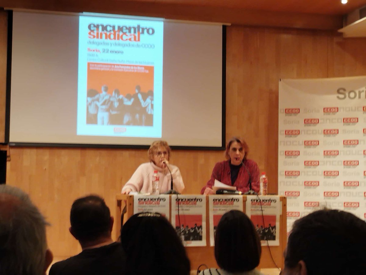 AMORCCOO's tweet image. Asamblea de @CCOOSoria 
Con la Secretaria General @menciso_1ccoo 
 Nos visita la Secretaria CyL @AnaAnamuros y su Ejecutiva 
Hoy @JaviMoreCCOO está en casa,en su tierra.