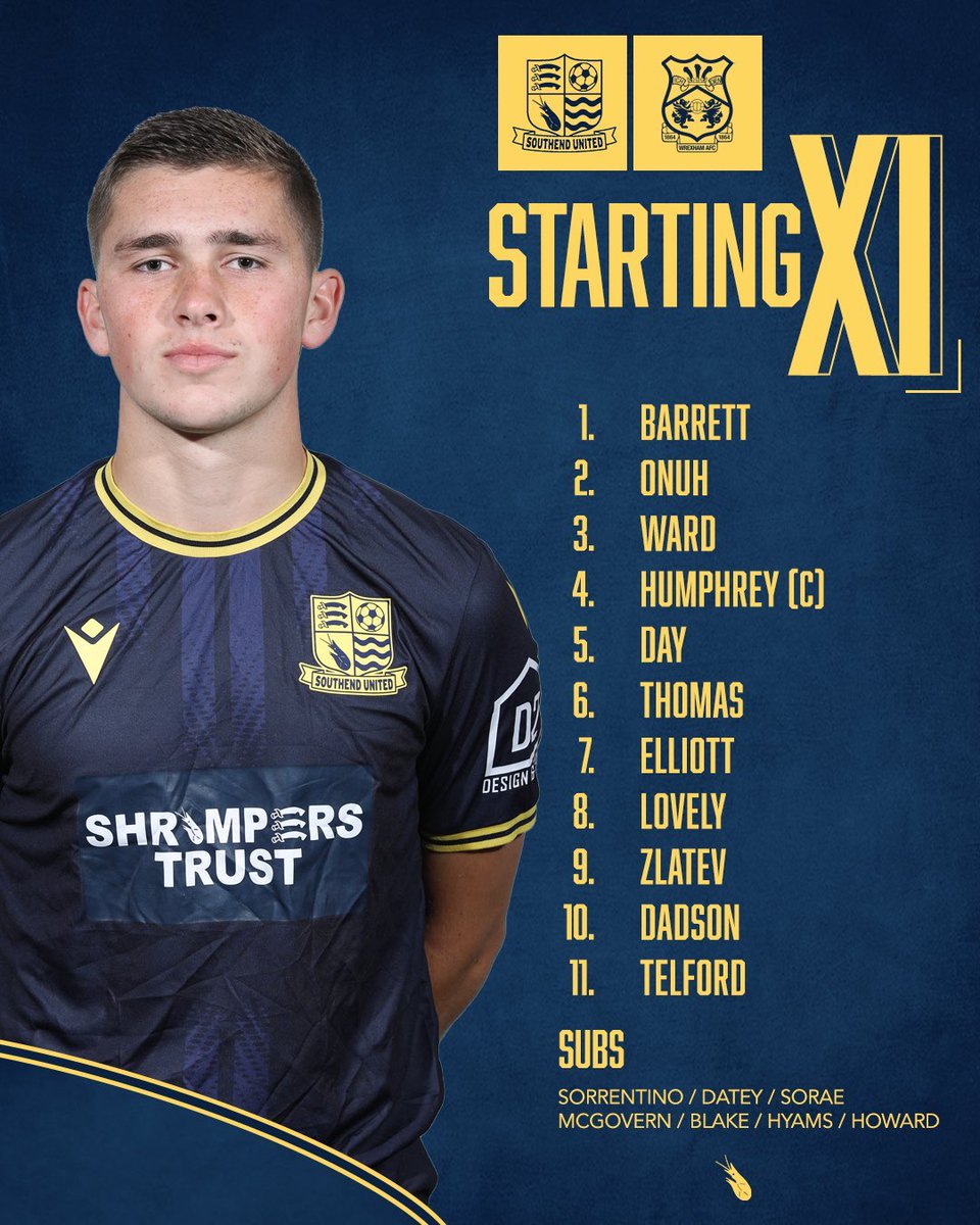 🔢 Our starting line-up for tonight’s FA Youth Cup Fourth Round tie against Wrexham:

2️⃣ Two changes to the Third Round team
◀️ Mitchell Ward returns on the left
▶️ Alfie Elliott starts on the right