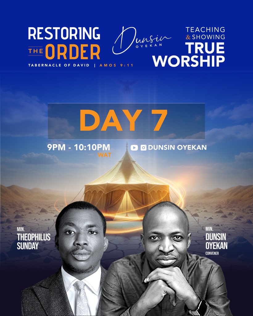 The last day is everybody's day! Don't miss the grand-finale with @theophilussunday 

A night of Glory and Beauty! Tell everyone about it. See you online...