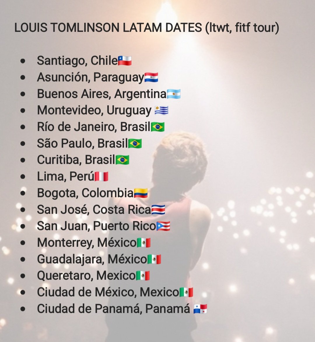 el tour mas tranqui de louis por latam: