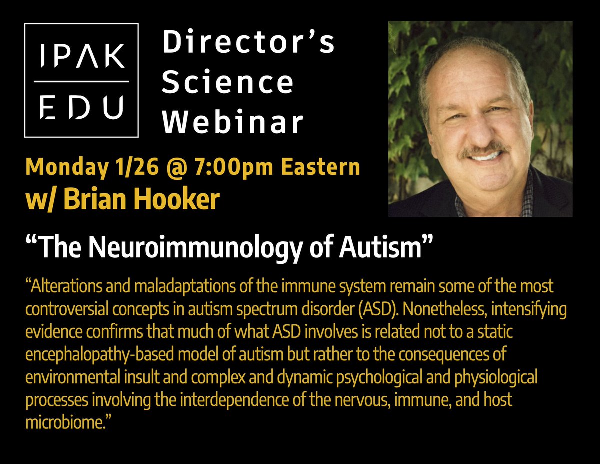 Join us on Monday 1/26 when Dr. Brian Hooker presents on 'The Neuroimmunology of Autism'.

entwine.substack.com/p/brian-hooker…