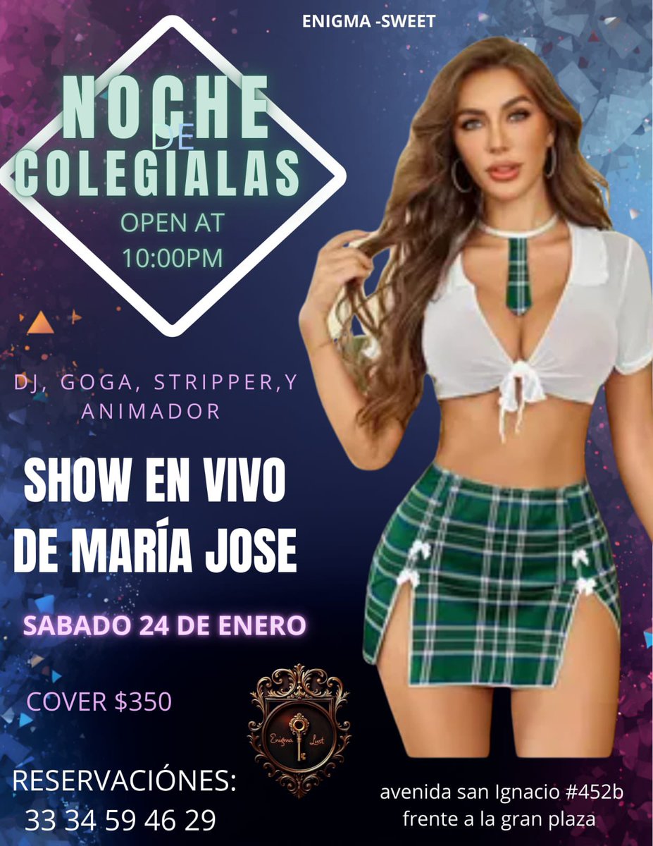 Sexis Colegialas, fantasías y mucha fiesta 🫦😈
Whats: 3334594629