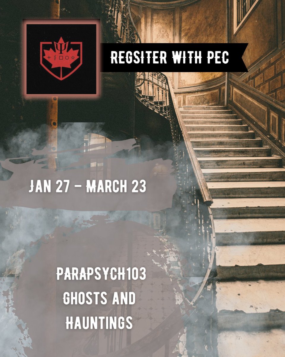 Embark on a captivating exploration of the world of ghosts and hauntings! Learn rich history, examine types of hauntings &amp; analyze compelling case studies!

ppri.net/services/capri…

#ghosts #spirits #paranormal #parapsychology #ppri #Hauntings #onlineeducation #onlinelearning