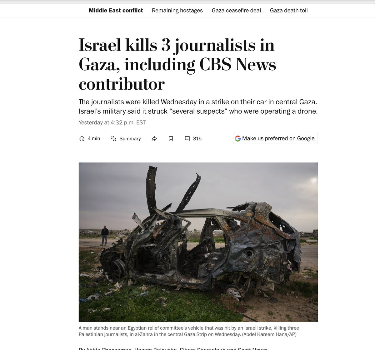 ClaytonMorris's tweet image. It's odd that CBS News makes NO mention of this on their website. Why is Bari Weiss' run CBS ignoring the targeting of one of their own journalists? Curious.