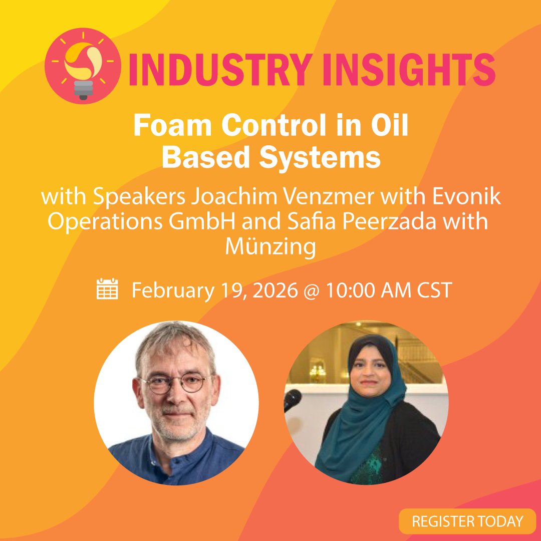 STLE_Tribology's tweet image. Are #foam problems costing you performance or uptime? Join #STLE for Foam Control in Oil Based Systems, a free members-only discussion, on Feb. 19.

Reserve your spot: pathlms.com/stle/webinars/…

#Tribology #Lubrication #IndustryInsights #Antifoam