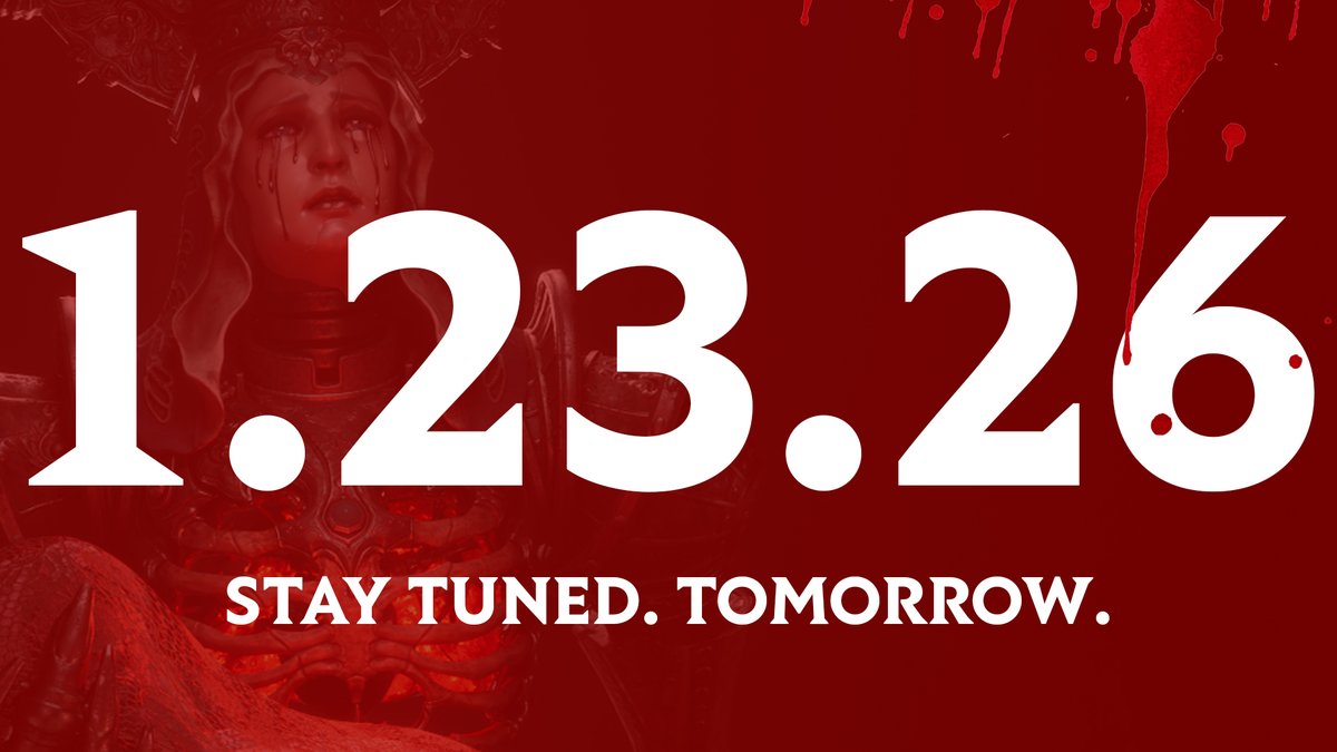 1.23.26 🩸 Tune in tomorrow.
Tormentosa is ready to welcome you… sooner than you think.

Crisol: Theater of Idols - Releasing ? on Steam/PC, PS5 and Xbox Series X|S