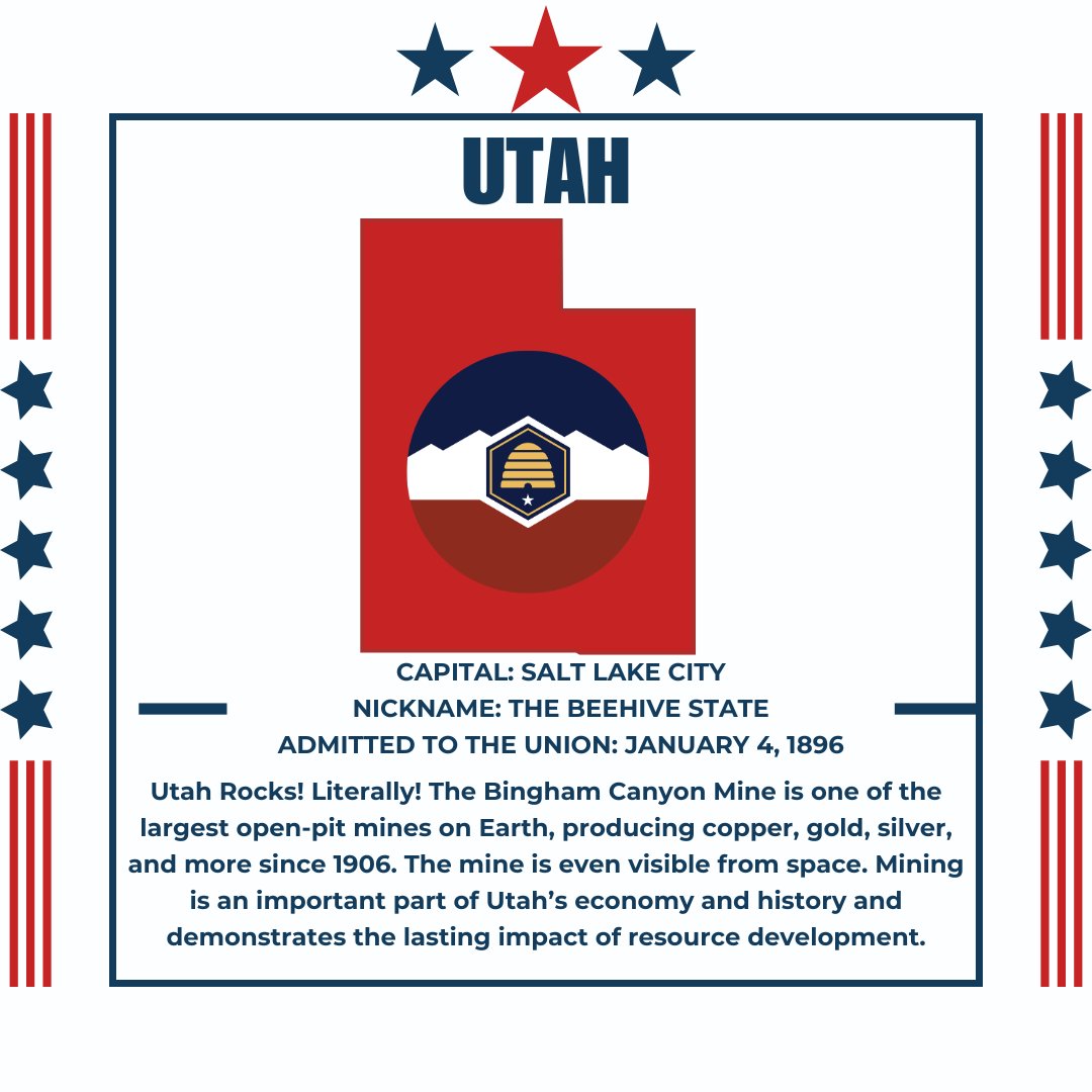 GlobalExternal's tweet image. #50states50Facts #America250 #Utah
