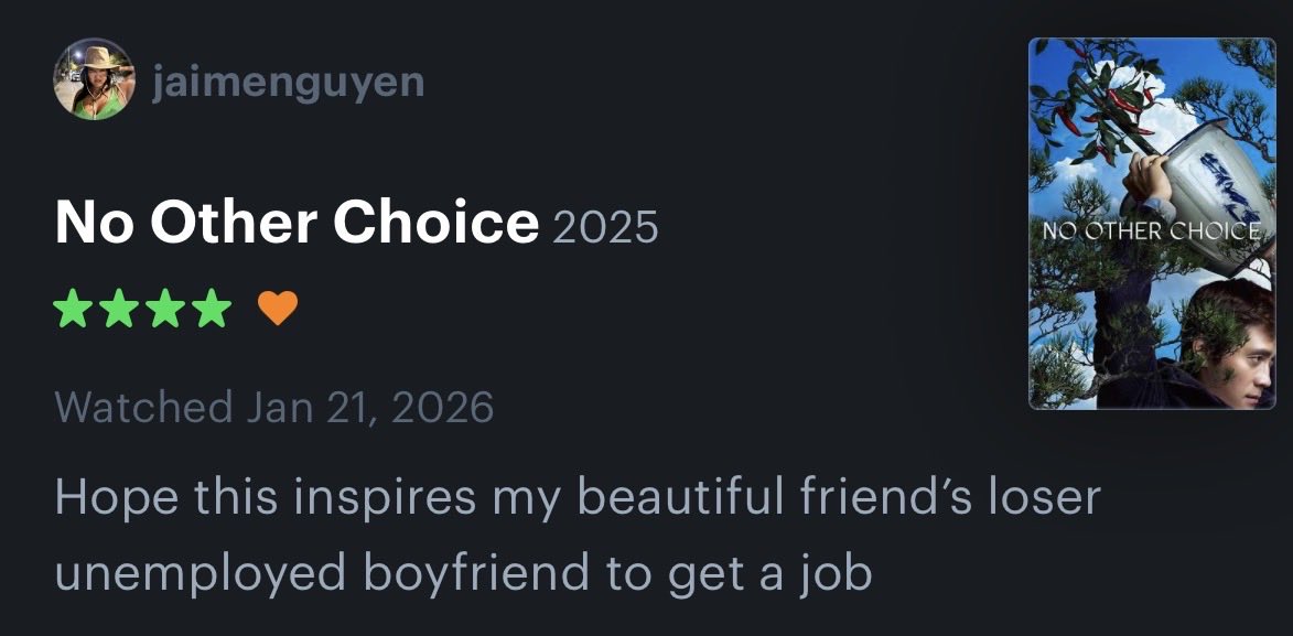 letterboxd reviews with threatening auras tweet media