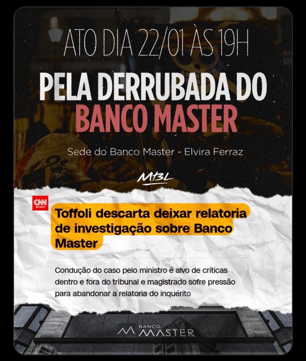 É hoje. #forabancomaster