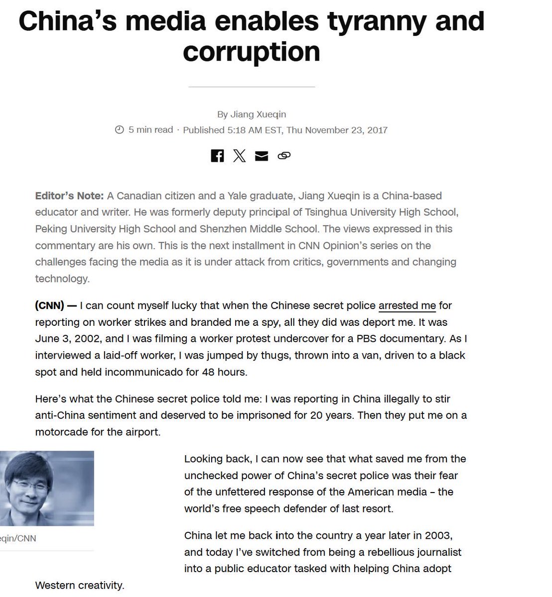 Not gone hold you, this is pretty damning.   

Turns out everyone’s favorite Chinese professor was convicted of being a spy in China and deported almost 25 years ago.