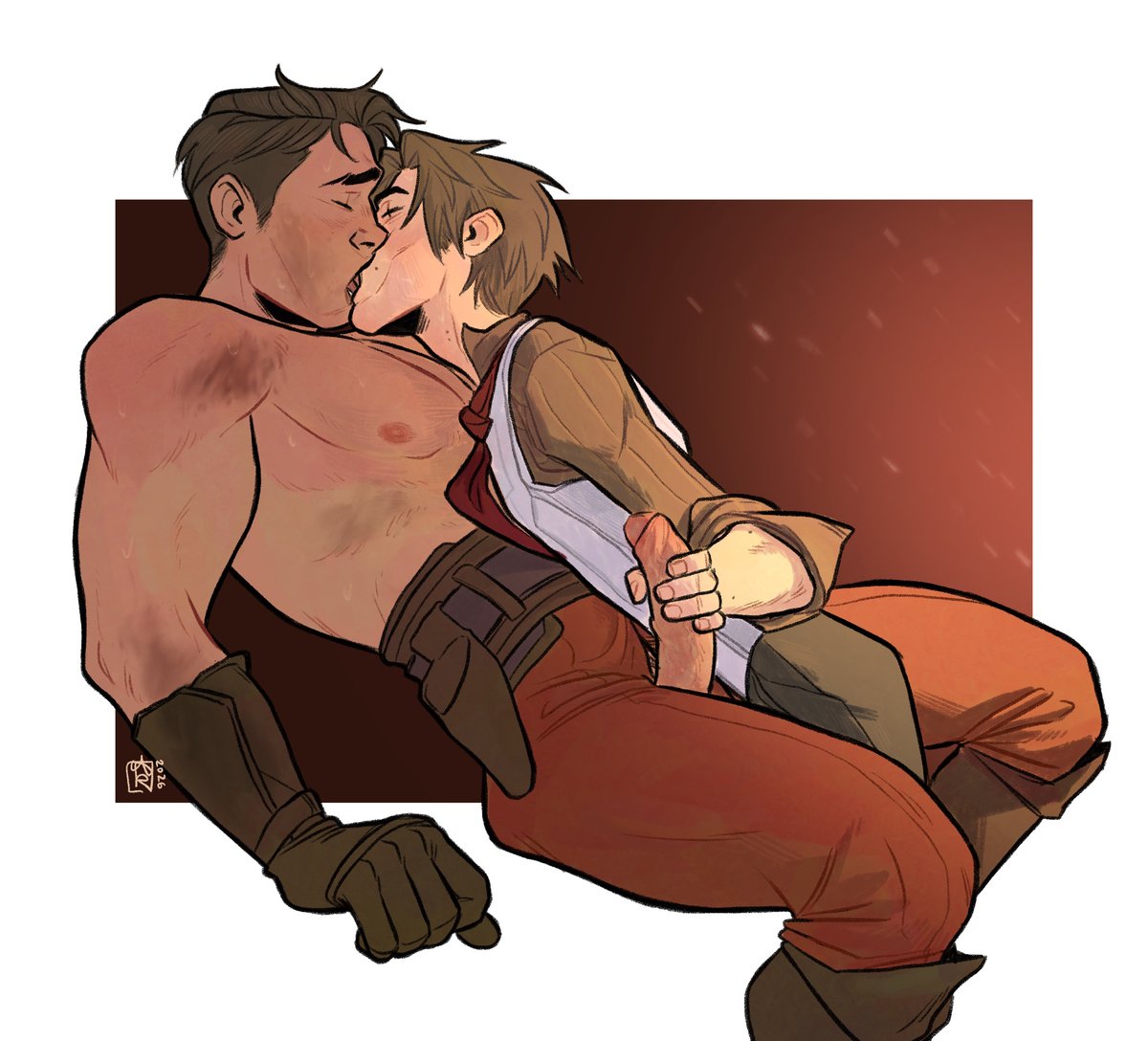 Taking a break in the forge 💦 (full pic) #jayvik #nsfw