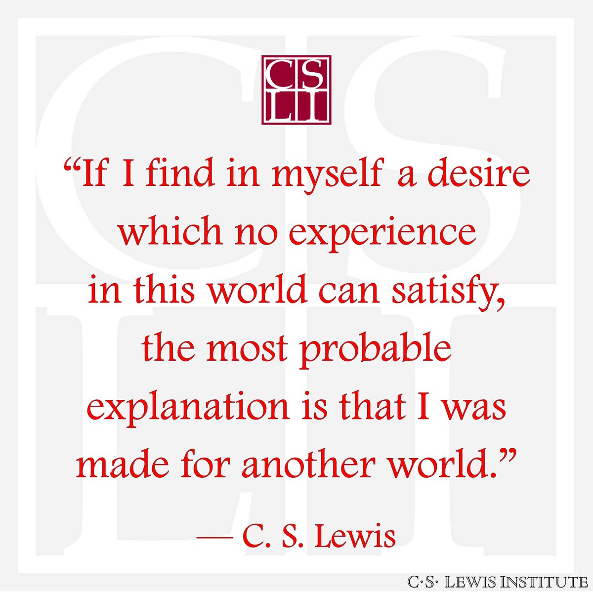 C.S. Lewis Institute (@cslichicago) on Twitter photo 