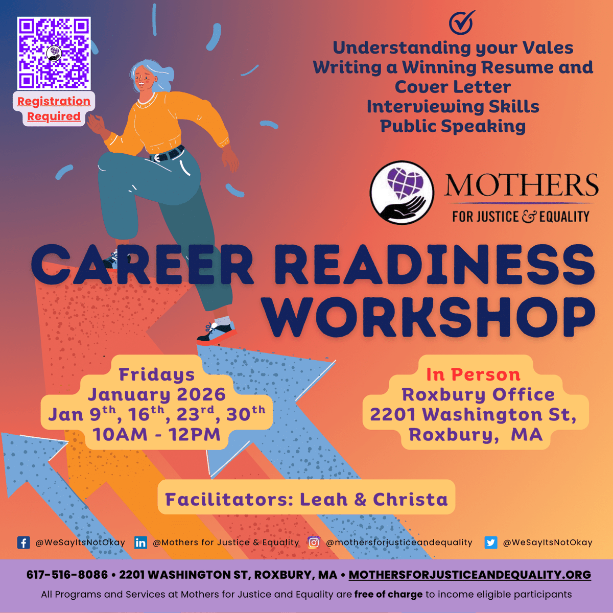 WeSayItsNotOkay's tweet image. 🎤 Career Readiness – Interviewing Skills 🎤
📩 Registration is closed, but subscribe to our newsletter for future opportunities: ow.ly/ZyYh50XQsKK
mothersforjusticeandequality.org/events/jan2026…
#InterviewSkills #CareerConfidence #WorkReady #MJElearning
