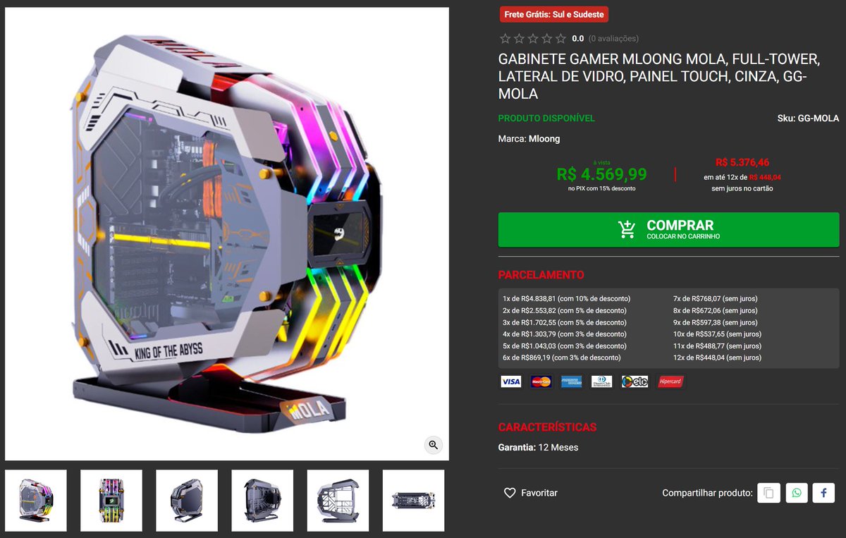 sheufty's tweet image. Caraiii esse gabinete aqui a lá Neon Genesis Evangelion na Pichau mané 🤯, gostei, mas o preço....