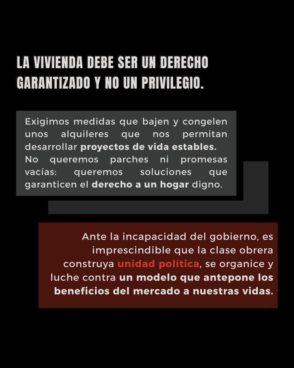 La vivienda es un derecho, no un negocio. Contra la especulación, barrios combativos ‼️