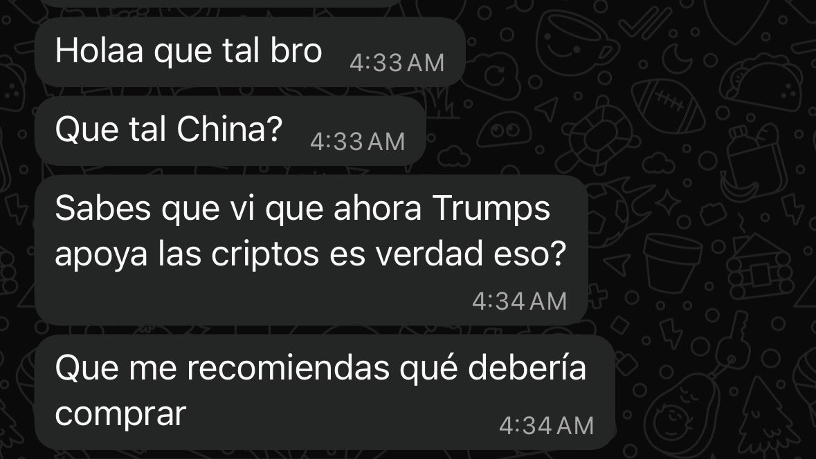 Lo malo de ahora tener amigos internacionales es que ahora cada vez que algo pasa en cripto me preguntan de ambos lados 🫩

Btw esto es top signal o todavía no?
