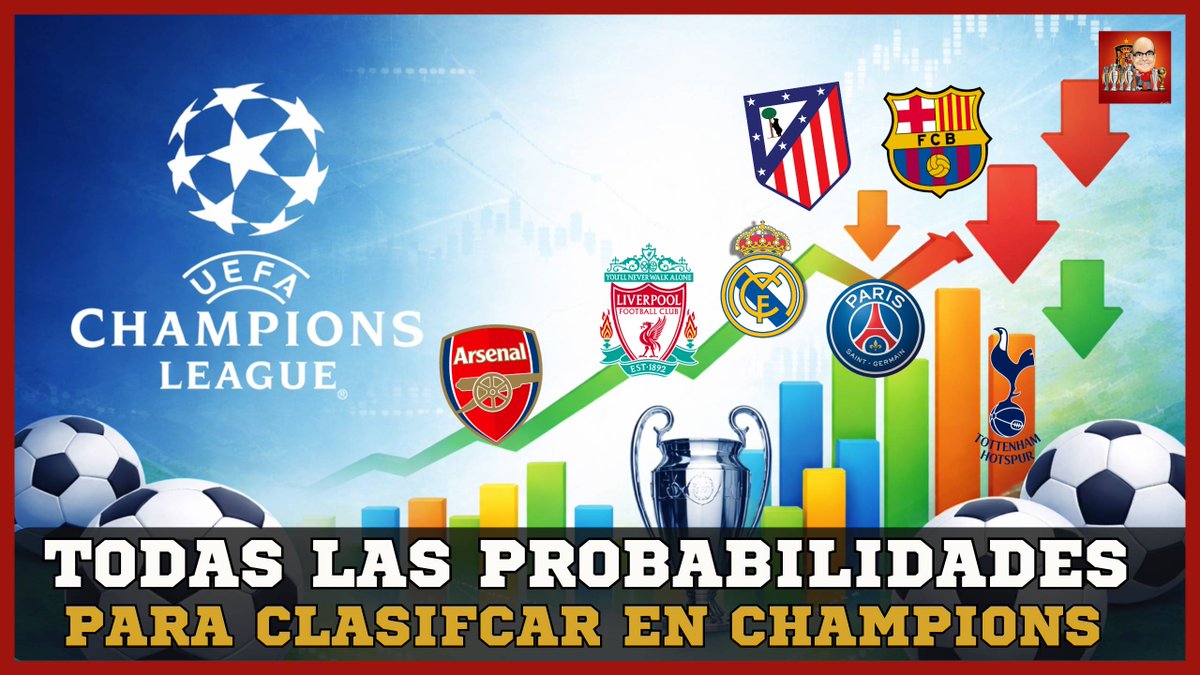2010MisterChip's tweet photo. ‼️NUEVO VÍDEO ‼️

TODAS LAS PROPABILIDADES DE CLASIFICAR EN EL TOP 8 DE LA CHAMPIONS LEAGUE. ¿QUIÉN Y QUE PASARÁ?

Real Madrid, Atlético de Madrid, FC Barcelona, PSG, Liverpool.. todos sueñan con entrar en el TOP 8, pero, ¿Qué equipos lo conseguirán? 

  Al lío 📷👇 https://t.co/OJNBK772Xf
