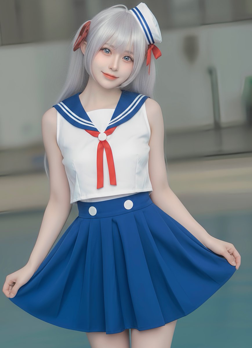 ren_neco222's tweet image. ☀️おはよー.ᐟ.ᐟ☁️𓂃 𓈒𓏸◌

マリンコーデのアーリャちゃん🤍