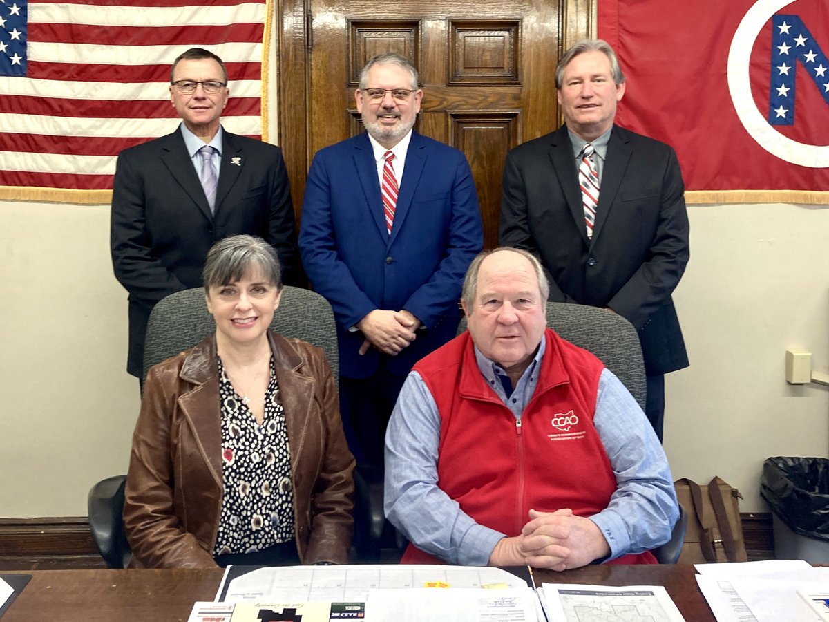 OHCounties's tweet photo. Noble County Commissioners Brian Carter, Allen Fraley and Gary Saling shared w/ #CCAO how EMS/fire response works in their rural county — where 100% of fire response is volunteer-based and supported through local partnerships.
📸 David Evans
#OhioCounties #NobleCounty https://t.co/VVh4DObWq1