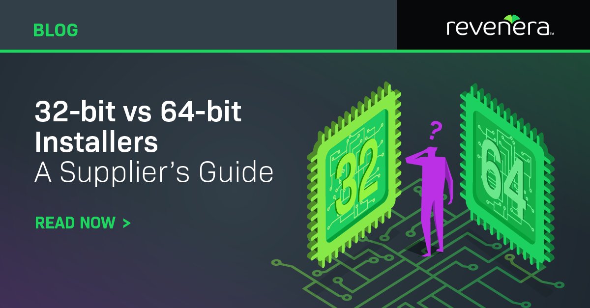 Is your software installer strategy keeping pace with industry standards? Read our blog: '32-bit vs 64-bit Installers: A Supplier’s Guide', to learn why 64-bit is now the default, and when 32-bit still matters for legacy and regulated environments >>> revenera.com/blog/software-…