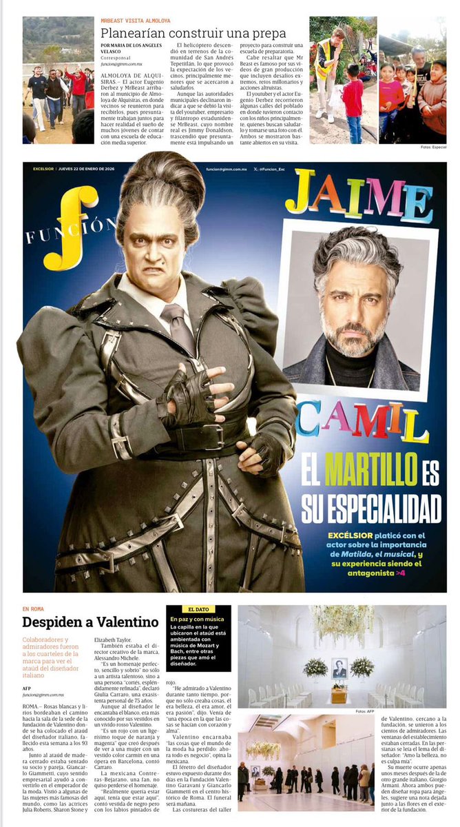 jaimecamil's tweet photo. Gracias @Excelsior 🙌🏽🫶🏽 Nos vemos este 13 de Marzo en el Centro Cultural Teatro 1 🥳👍🏽 #Matilda #MatildaElMusical #MatildaMexico Boletos aquí 👉🏽 https://t.co/NuGWdp1fTX https://t.co/3e17n7X7tO