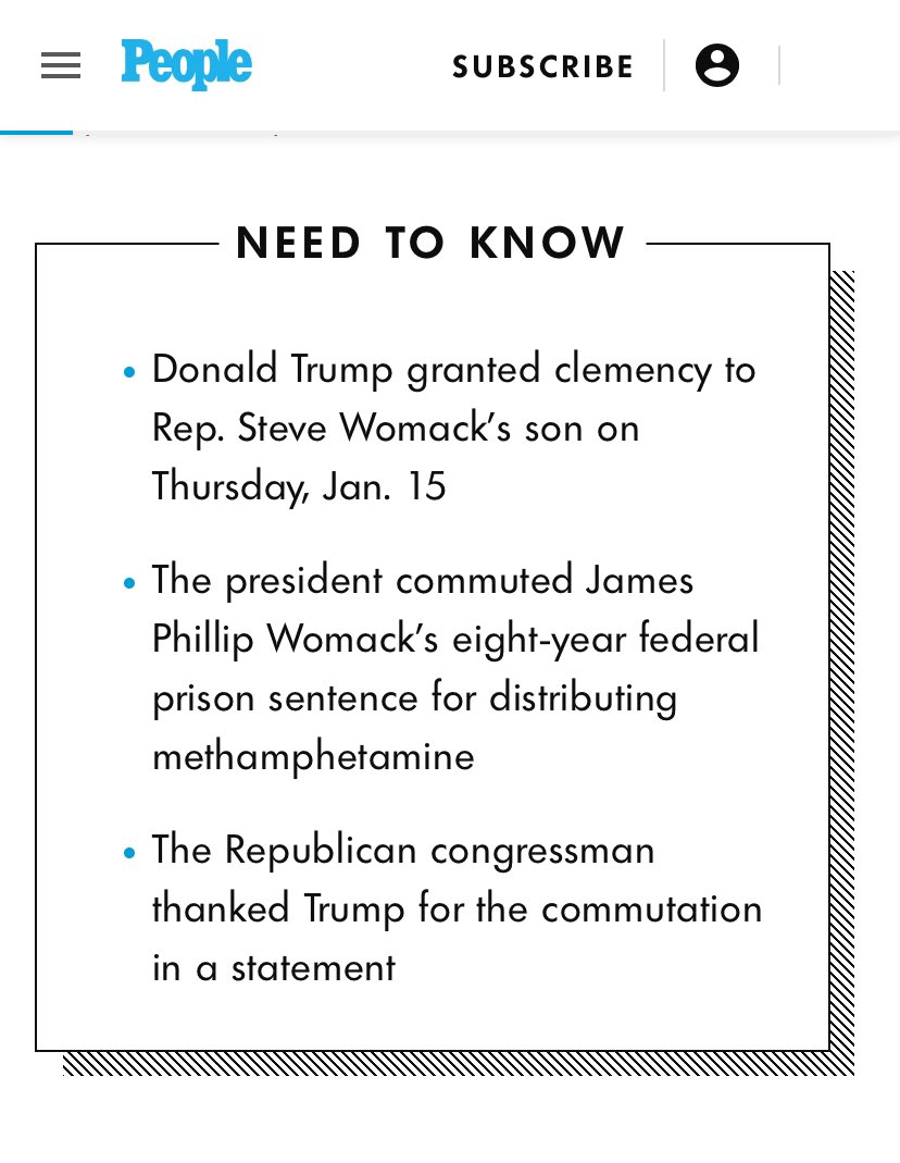 Alors qu’il pretend être « en guerre contre les trafiquants de drogue partout » , Trump vient de gracier et ordonner la libération de prison du fils d’un élu républicain du Congrès, condamné à 8 ans pour trafic de drogues de méthamphétamines et détention d’armes ! 

Quel escroc!
