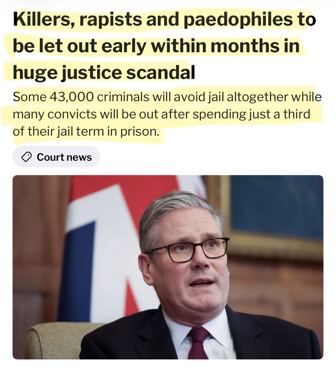 Artemisfornow's tweet image. Brilliant news! … The UK shows its strength by letting thousands of violent sexual predators and pedophiles out of prison early.

Nothing says protecting women and girls like erm … preferring their abusers.

(For the avoidance of doubt this post contains sarcasm)