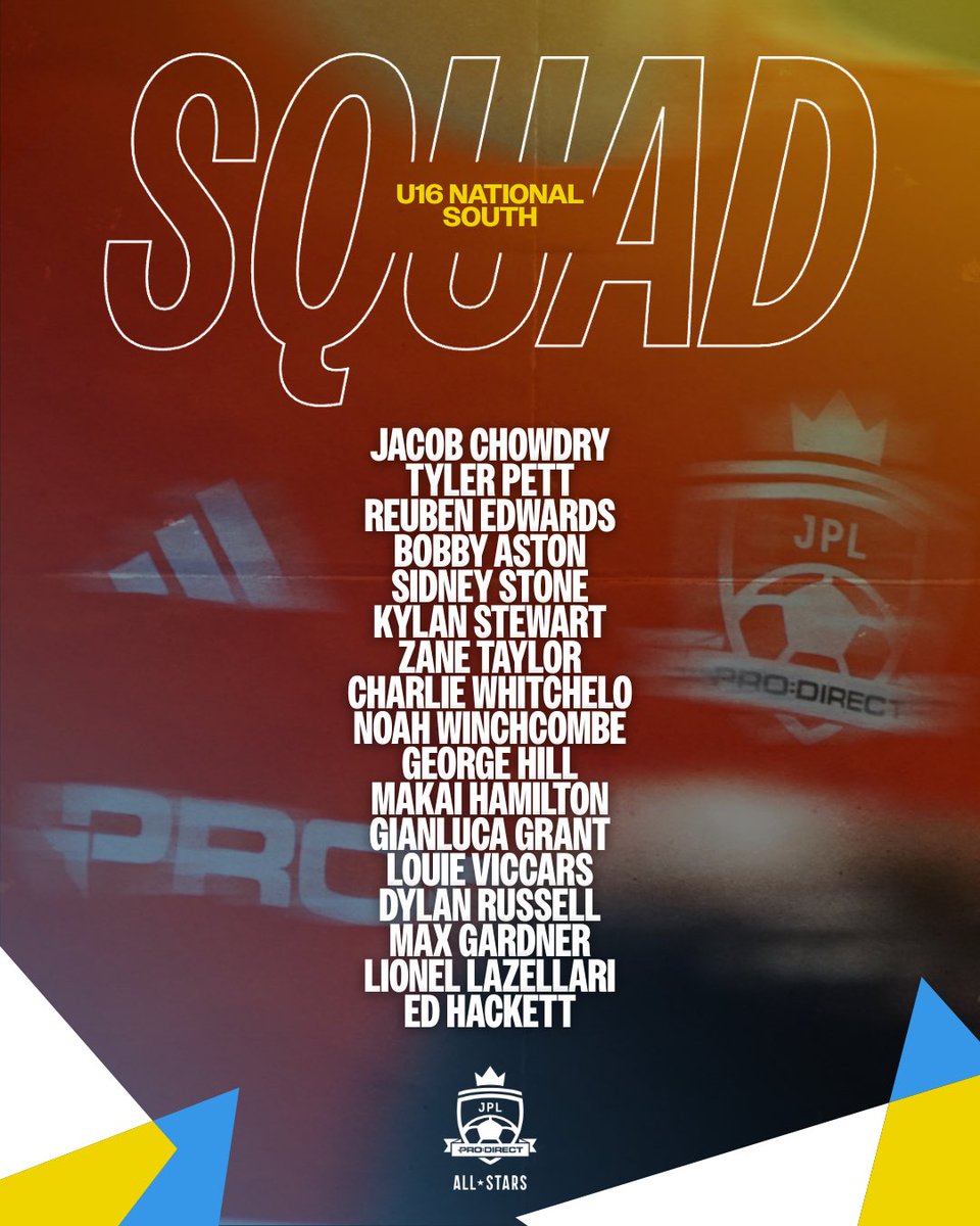 jnrpremleague's tweet image. Last but not least, the U16 National North and South ALL-STARS 25/26 ⭐ 🟠

#JPL #ALLSTARS #Squad