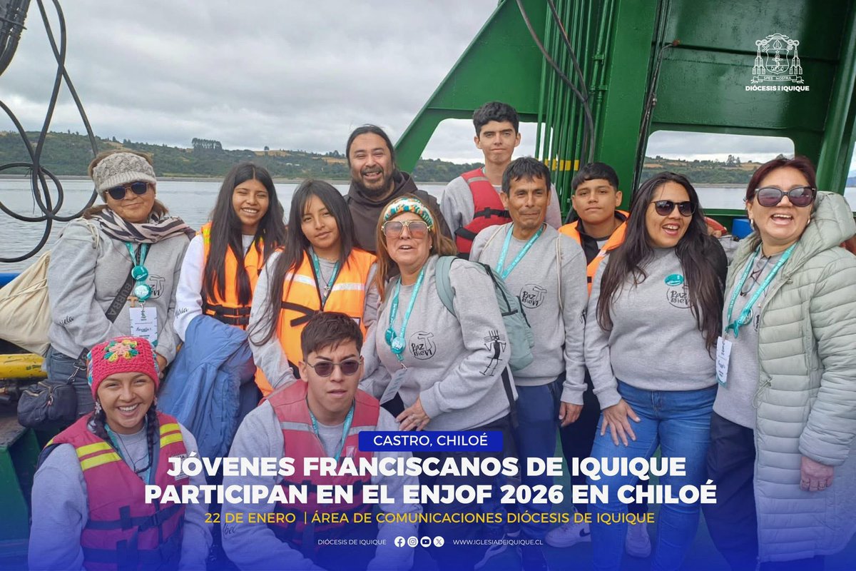 JÓVENES FRANCISCANOS DE IQUIQUE PARTICIPAN EN EL ENJOF 2026 EN CHILOÉ

NOTA COMPLETA: iglesiadeiquique.cl/noticias/j%C3%…