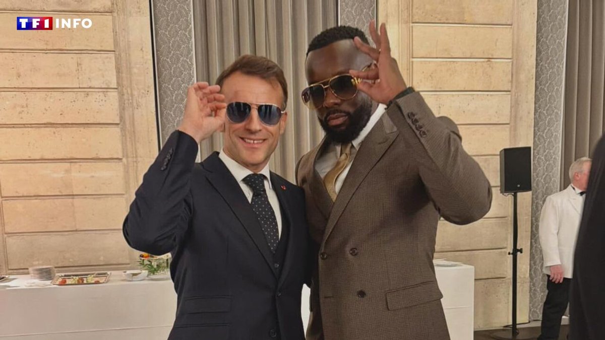 Arborant leurs lunettes de soleil, Emmanuel Macron et Gims posent ensemble avant le Gala des Pièces Jaunes
➡️ l.tf1info.fr/k0k