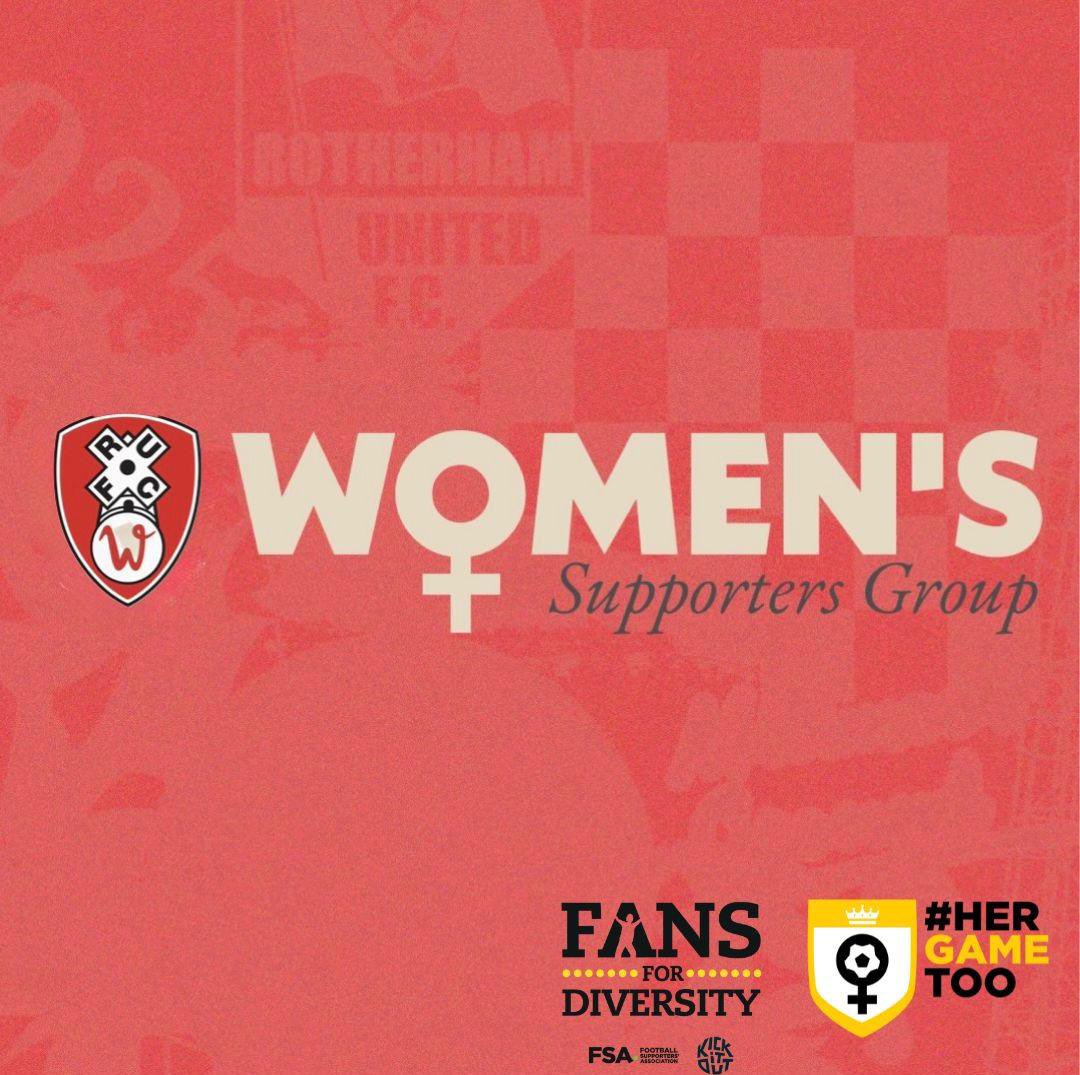 RUFCWSG's tweet photo. 📣 Hello 👋 We’re excited to launch the Rotherham United Women’s Supporters Group official X page♀️⚽. 

The group is here to help make matchdays more welcoming, inclusive &amp; enjoyable for female Millers fans — Follow for updates &amp; how to get involved 👋  #RUFC #RUFCWSG ⚽. https://t.co/cvBoxvPLag