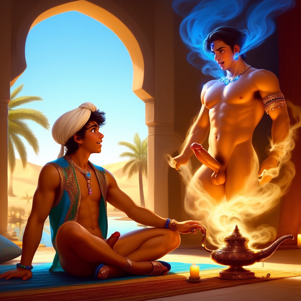 BlushandBond's tweet photo. He rubbed the lamp. The genie appeared. No gold, no wishes — just a thick cock and a smile that said: “What do you really want, boy?” Spoiler: he’s about to find out.

#Gay #Yaoi #Twink #GayTeen #Porn #Genie #MagicLamp #Aladin #ArabianNights #Fantasy #Cock #Dick #SexSlave #Curious #NSFW #R18 #R18Gay