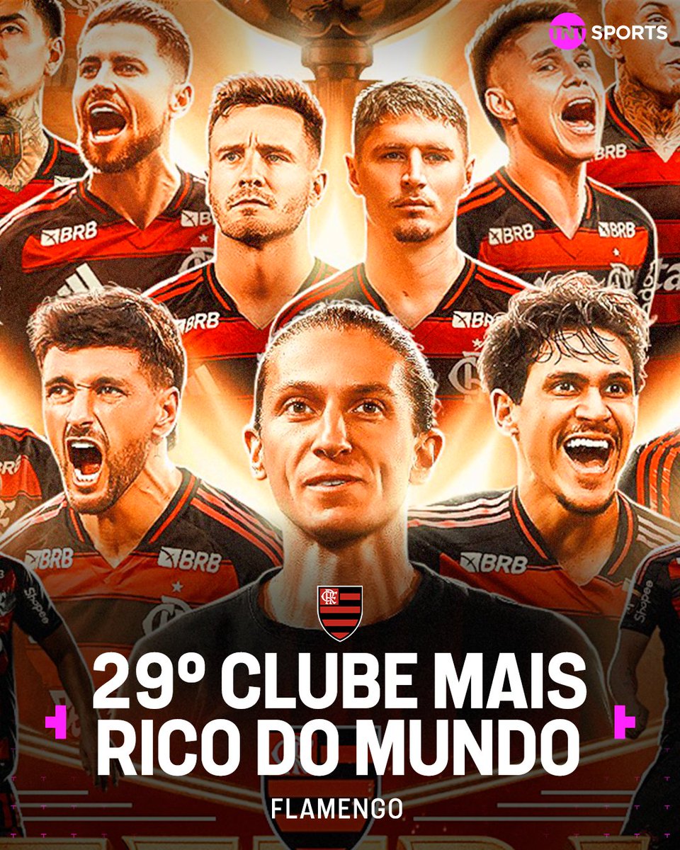 TNTSportsBR's tweet image. O FLAMENGO É O 29º CLUBE MAIS RICO DO MUNDO E O BRASILEIRO COM MAIS GRANA! 🔴⚫🤑O Mengão é o ÚNICO TIME NÃO-EUROPEU a aparecer na lista!! É OTO PATAMAR 💸💰💰

Crédito: Deloitte Football Money League 2026