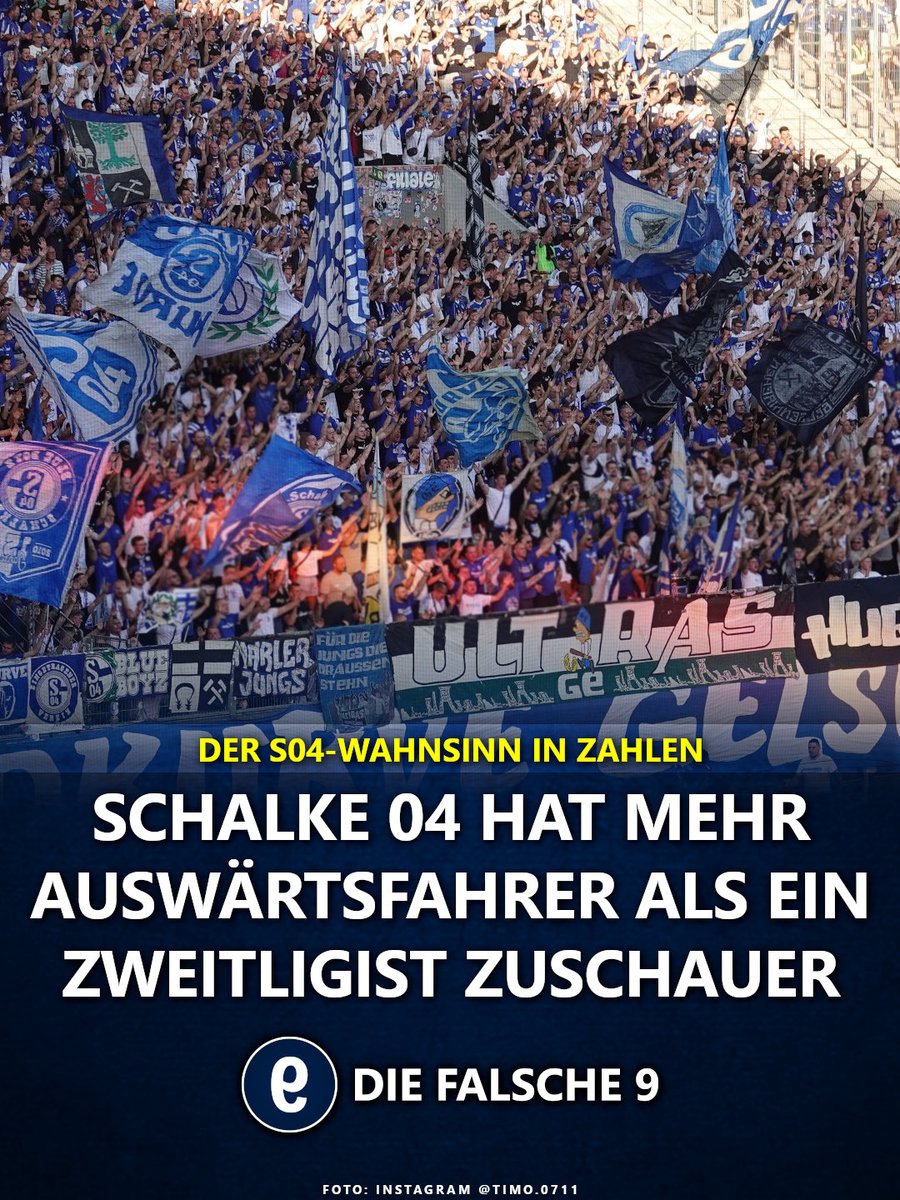 Die Auswärtsfahrer des @S04 überholen nach dem Spiel in Berlin sogar einen Zweitligisten nach Zuschauern. 🤯 Es war aber vorerst die letzte ganz große Gästekulisse für Königsblau. 👇🏻 #S04

➡️ Zum Artikel: diefalsche9.de/2-liga-schalke…