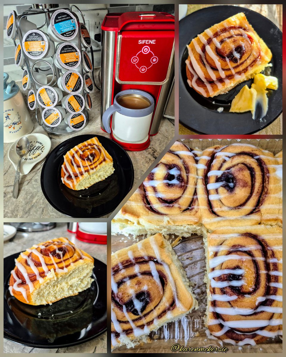 karenmckersie's tweet photo. 👩‍🦳☕️🥐 Good Morning! Hazelnut Coffee with Cinnamon rolls is a perfect combo for a terrific day!😋🌞
#GoodMorning #Coffee #CinnamonBun #BestCombo #Food https://t.co/Hj2n3g8plk