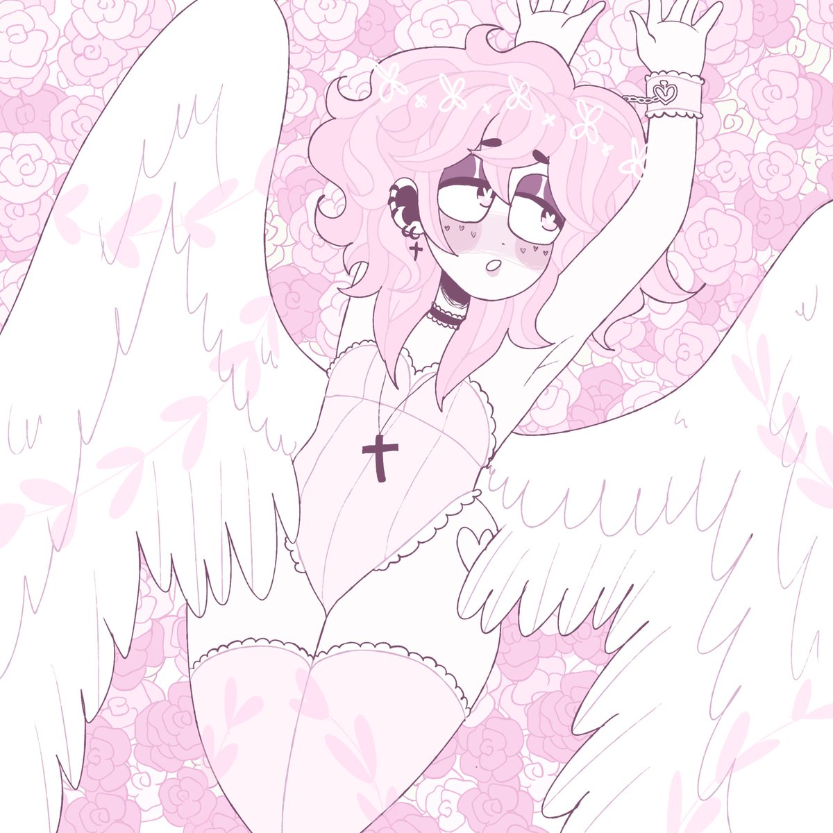 #pastelgothart #cartoonart #pinkart