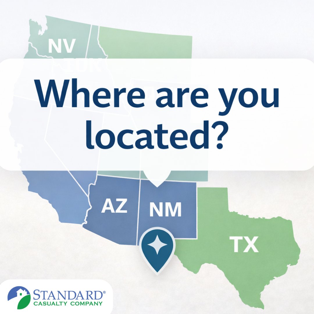 StandardCas's tweet image. TX, AZ, NM, or NV Where do you call home?

Drop your state in the comments.

#StandardCasualty #ManufacturedHomeInsurance #MobileHomeInsurance #HomeInsurance #SouthwestLiving #Texas #Arizona #NewMexico #Nevada #PeaceOfMind