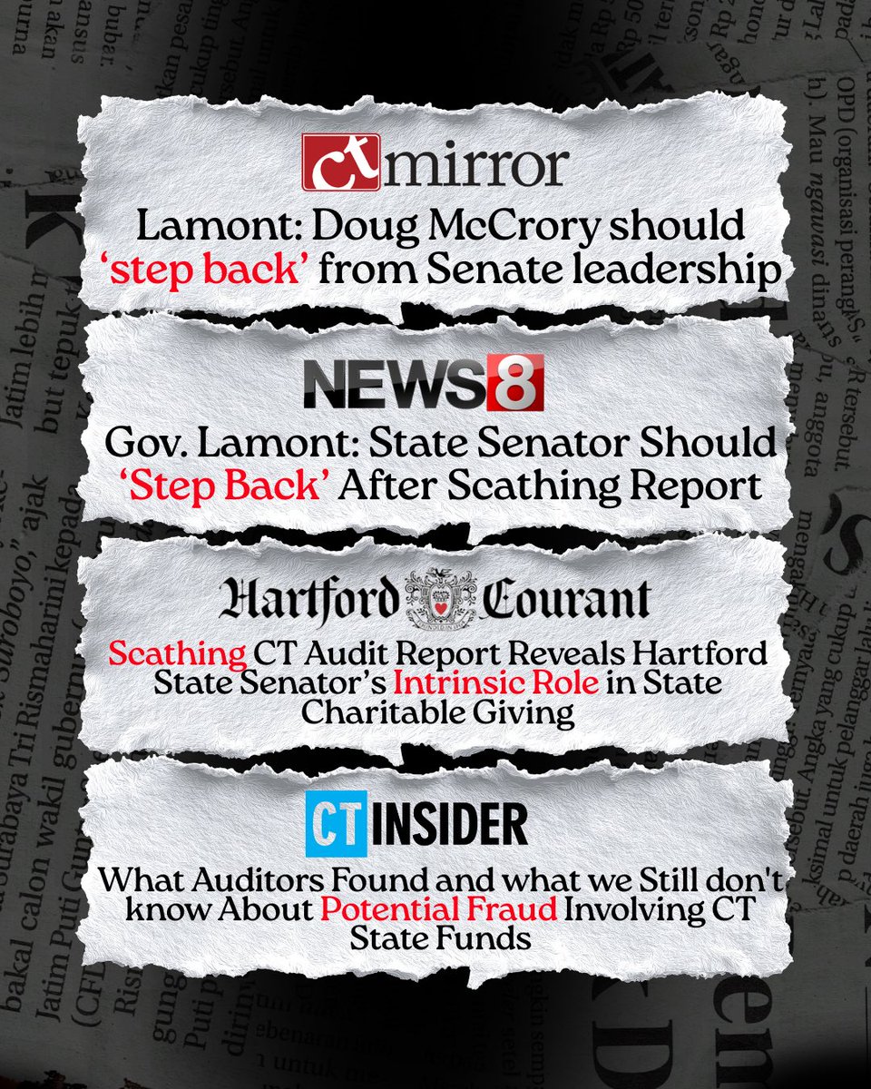 💸A Democratic state senator is under investigation by the FBI and is a central player in a damning audit of potential widespread fraud and misuse of millions of state public dollars. Yet, CT Democrats continue their never-ending deflection campaign by talking about the federal