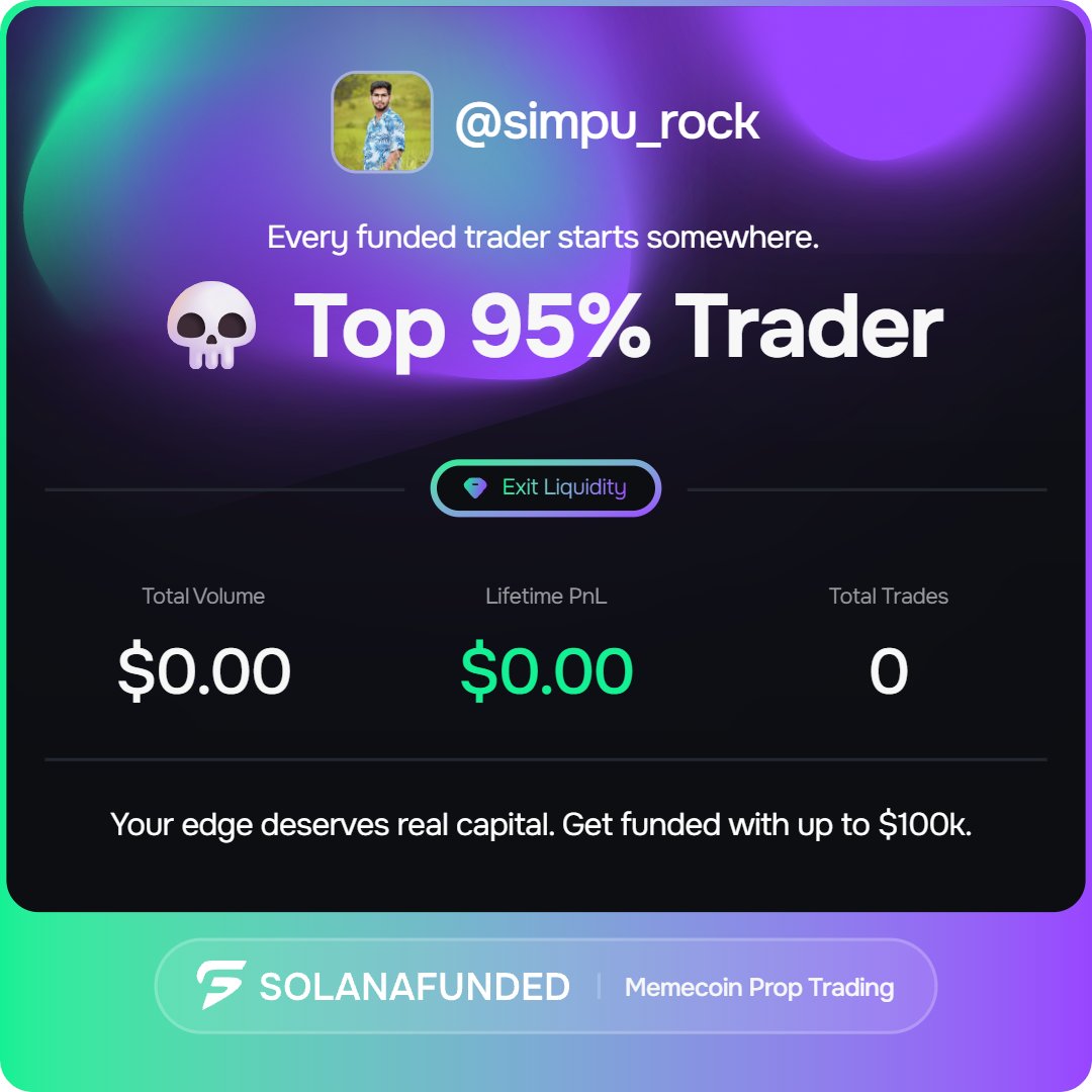 I’m outperforming others, how about you?

Check here → solanafunded.com/ref/simpu_rock #Solana #Memecoins #Trading #Crypto