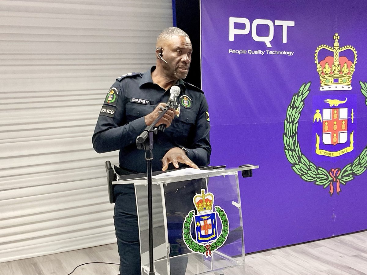 The new head of PSTEB, SSP Darby speaking at a ⁦<a href="/NRSCJamaica/">NRSC</a>⁩ planning meeting held at the ⁦<a href="/JamaicaConstab/">Jamaica Constabulary Force</a>⁩ Commissioner’s office this morning ⁦<a href="/CVMTV/">CVM Television</a>⁩ ⁦<a href="/JamaicaObserver/">Jamaica Observer</a>⁩